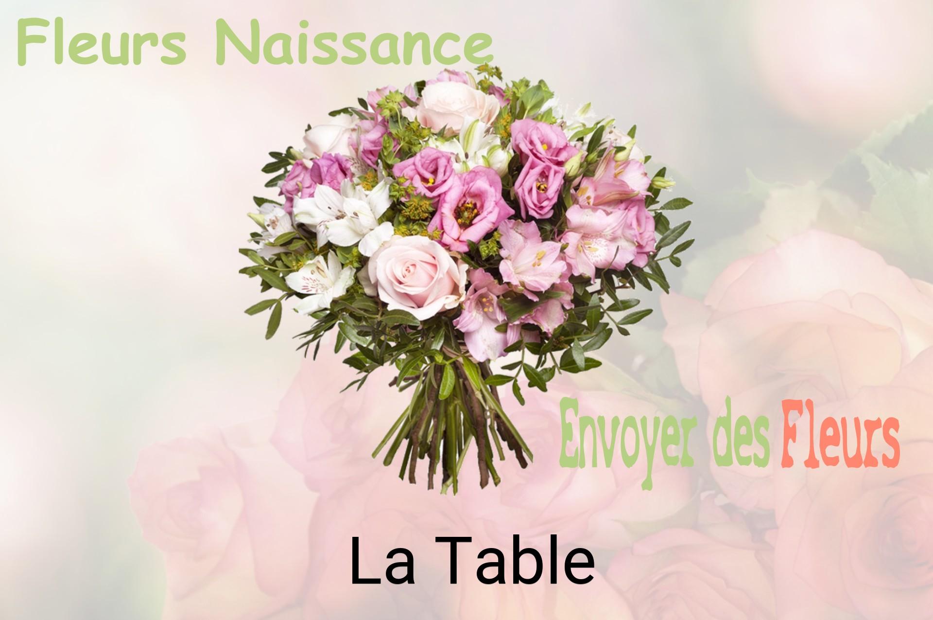 Bouquet de fleurs de naissance livré à La Table
